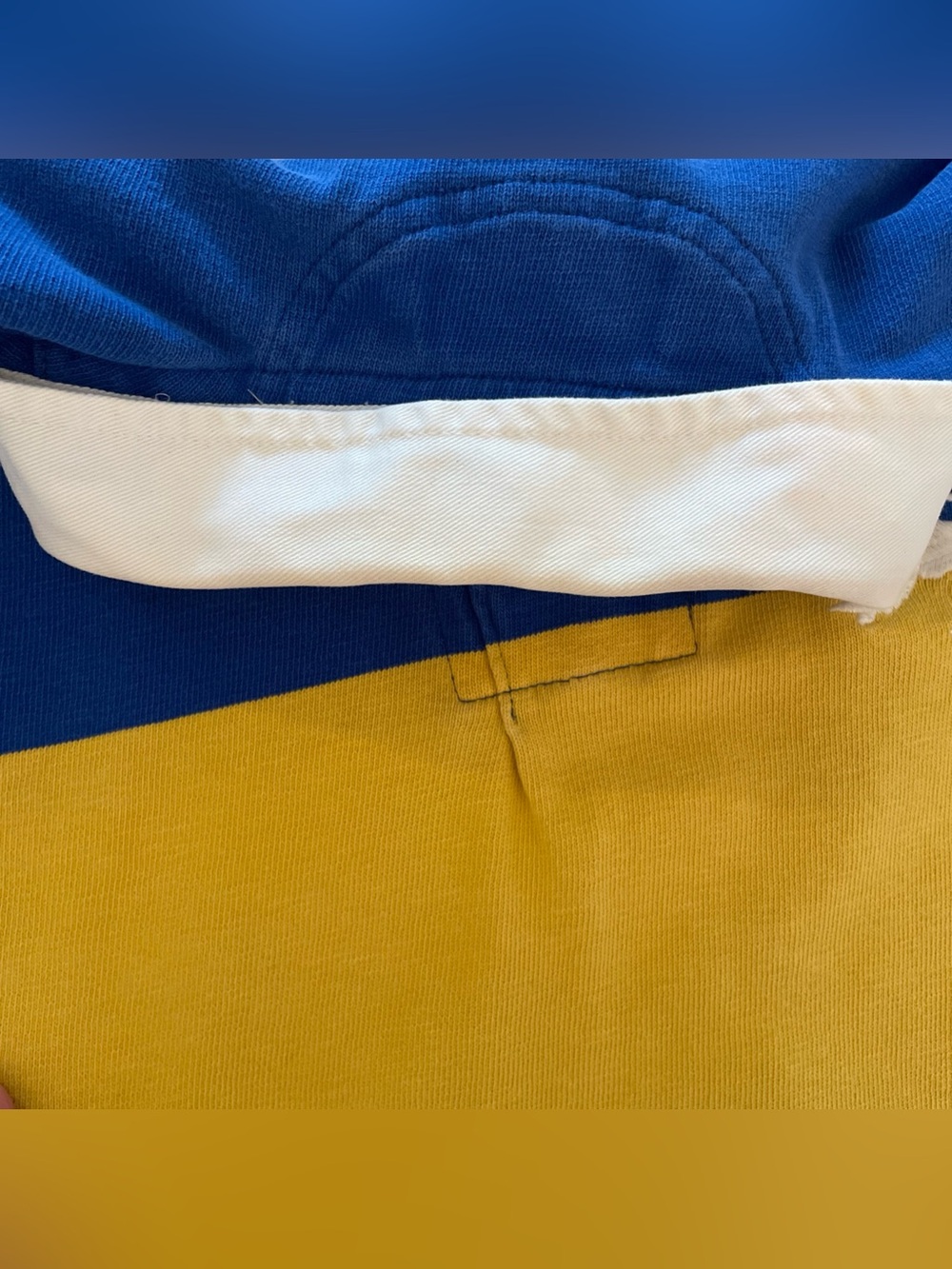 VTG Polo Ralph Lauren Mens Polo Shirt SZ Large Rugby "3" Blue Yellow Lion Crest - Picture 6 of 16